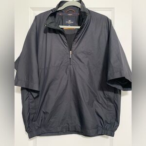 Men's Dockers Golf 1/4 Zip Black‎ Pullover Rain Windbreaker Sz M